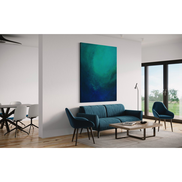 « In light we trust » (2023) | Marta Chudzik – acrylique sur toile, 160×130 cm