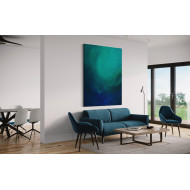 “In Light We Trust” (2023) | Marta Chudzik – acrylic on canvas, 160×130 cm