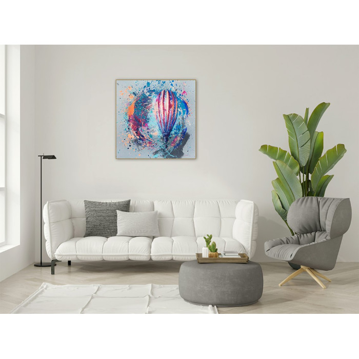 Obraz „Balon XVII” (2020) | Magda Maciaszek (Amonaria) – akryl na płótnie, 90×90 cm