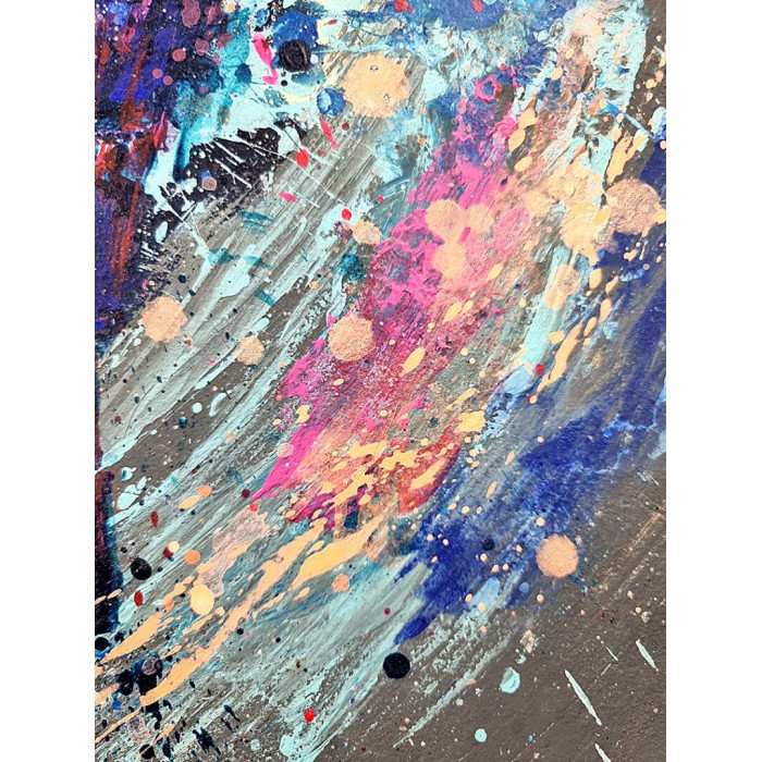 Obraz „Balon XVII” (2020) | Magda Maciaszek (Amonaria) – akryl na płótnie, 90×90 cm