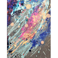 Gemälde „Ballon XVII“ (2020) | Magda Maciaszek (Amonaria) – Acryl auf Leinwand, 90×90 cm