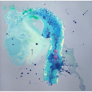 Gemälde „Blue Sigh 5“, 2017 – Acryl, Abstraktionsserie Gemälde „Blue Sigh 5“, 2017 – Acryl, Abstraktionsserie