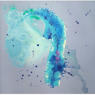 Painting “Blue Sigh 5”, 2017 – acrylic, abstraction series