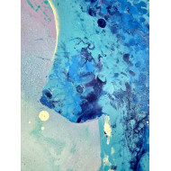 Painting “Blue Sigh 5”, 2017 – acrylic, abstraction series