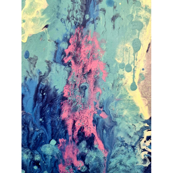 Obraz „Blue Sigh 5”, 2017 – akryl, cykl abstrakcji Obraz „Blue Sigh 5”, 2017 – akryl, cykl abstrakcji