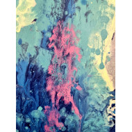 Obraz „Blue Sigh 5”, 2017 – akryl, cykl abstrakcji Obraz „Blue Sigh 5”, 2017 – akryl, cykl abstrakcji