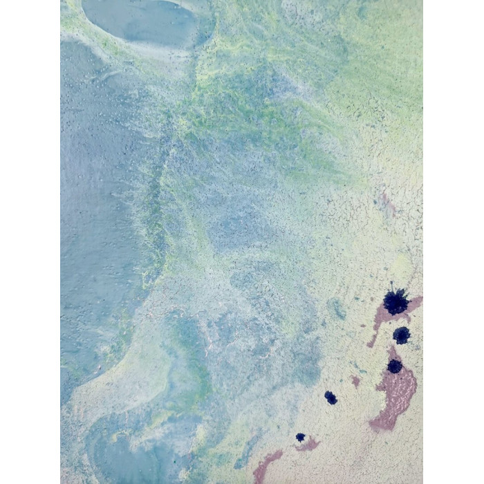 Obraz „Blue Sigh 5”, 2017 – akryl, cykl abstrakcji Obraz „Blue Sigh 5”, 2017 – akryl, cykl abstrakcji
