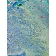 Obraz „Blue Sigh 5”, 2017 – akryl, cykl abstrakcji Obraz „Blue Sigh 5”, 2017 – akryl, cykl abstrakcji