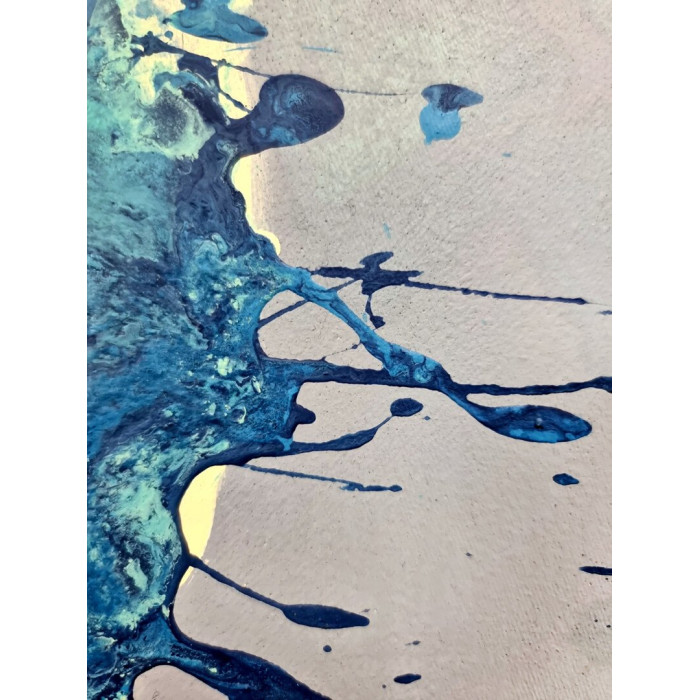 Obraz „Blue Sigh 5”, 2017 – akryl, cykl abstrakcji Obraz „Blue Sigh 5”, 2017 – akryl, cykl abstrakcji