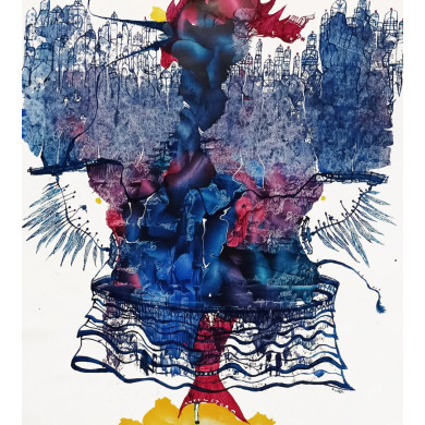 Peinture Foules II (2023) | Andrzej Ciołek – huile sur toile Peinture Foules II (2023) | Andrzej Ciołek – huile sur toile