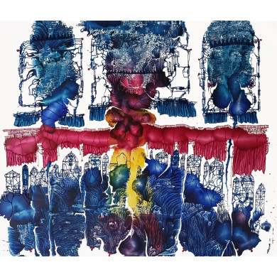 Peinture Foules III (2023) | Andrzej Ciołek – huile sur toile Peinture Foules III (2023) | Andrzej Ciołek – huile sur toile