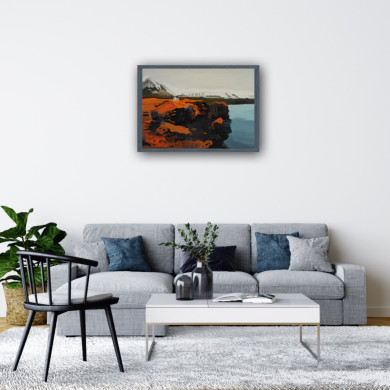 Peinture « Falaises » (2022) | Anna Selerowicz – huile sur toile, paysage symbolique Peinture « Falaises » (2022) | Anna Selerowicz – huile sur toile, paysage symbolique
