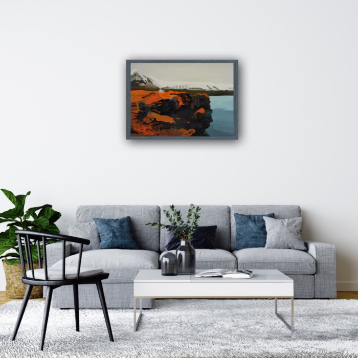 Painting “Cliffs” (2022) | Anna Selerowicz – oil on canvas, symbolic landscape Painting “Cliffs” (2022) | Anna Selerowicz – oil on canvas, symbolic landscape