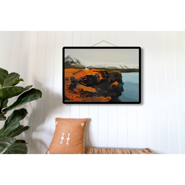 Painting “Cliffs” (2022) | Anna Selerowicz – oil on canvas, symbolic landscape Painting “Cliffs” (2022) | Anna Selerowicz – oil on canvas, symbolic landscape
