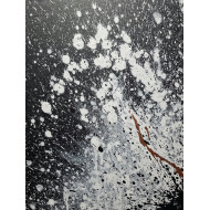 Obraz „Ćma”, 2023 – akryl na płótnie, 120×120 cm (cykl: Dychotomia osobowości) Obraz „Ćma”, 2023 – akryl na płótnie, 120×120 cm (cykl: Dychotomia osobowości)