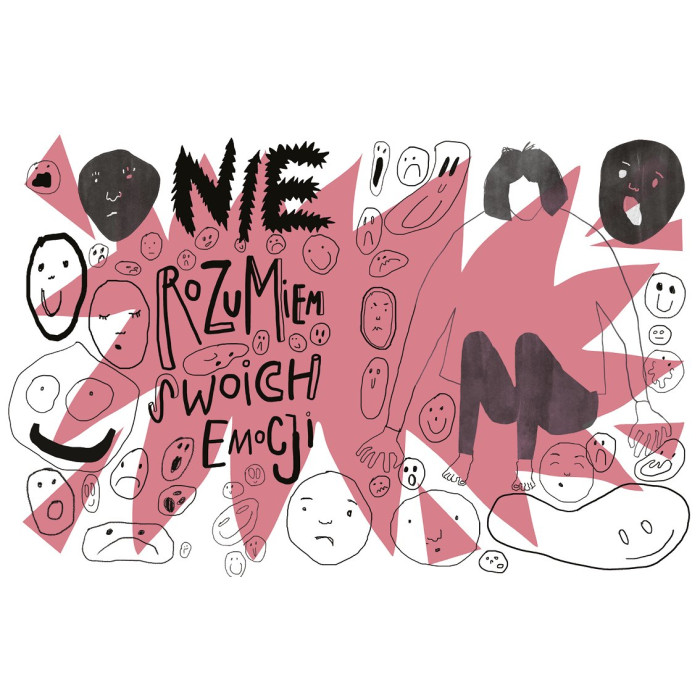 Grafik „Masken“ (2022) | Maja Żurawiecka – Digitaldruck, 100×70 cm, limitierte signierte Edition