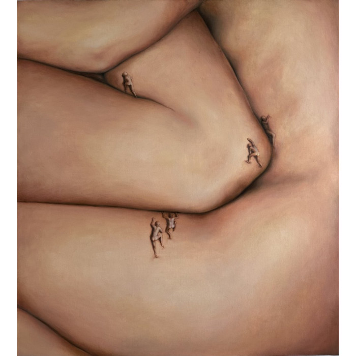 Obraz „Stereometria” (2023) | Joanna Czajkowska – abstrakcja geometryczna i półakt w konstruktywistycznej formie Obraz „Stereometria” (2023) | Joanna Czajkowska – abstrakcja geometryczna i półakt w konstruktywistycznej formie
