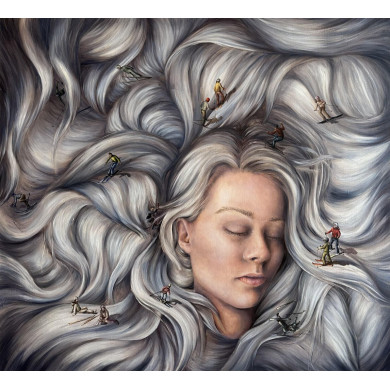 Gemälde „Rekreation“ (2023) | Joanna Czajkowska – figürliche Malerei aus der Serie „StereoTYPKI“ Gemälde „Rekreation“ (2023) | Joanna Czajkowska – figürliche Malerei aus der Serie „StereoTYPKI“