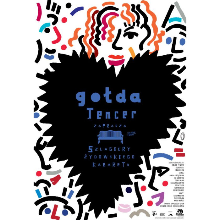 Plakat „Schlager des jüdischen Kabaretts“ (2021) | Lech Majewski – Offsetdruck, 68×98 cm (70×100 gerahmt)