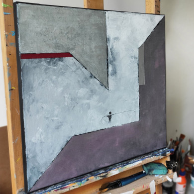 Peinture « Le Voyageur » (2020) | Dorota Kiermasz – abstraction réelle sur la solitude et la recherche de soi Peinture « Le Voyageur » (2020) | Dorota Kiermasz – abstraction réelle sur la solitude et la recherche de soi