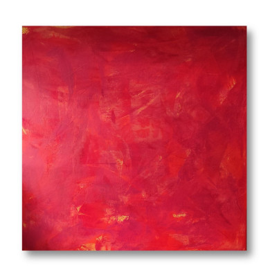 Obraz „Inferno” (2023) | Mira Pürschel – akryl na płótnie, 100×100 cm