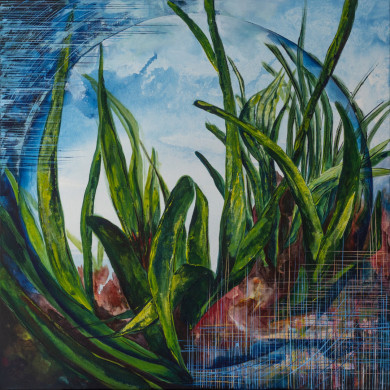 Gemälde „Posidonia Plant“ (2024) | Emilia Maryniak – Acrylkunst inspiriert von Natur und Balance Gemälde „Posidonia Plant“ (2024) | Emilia Maryniak – Acrylkunst inspiriert von Natur und Balance