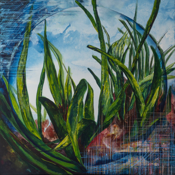 Painting “Posidonia Plant” (2024) | Emilia Maryniak – acrylic reflection on nature and balance Painting “Posidonia Plant” (2024) | Emilia Maryniak – acrylic reflection on nature and balance