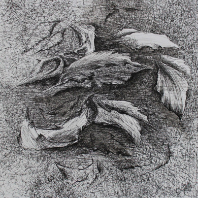Rysunek „Praca na papierze” (2018) | Emilia Maryniak – tusz, proces i refleksja ekologiczna Rysunek „Praca na papierze” (2018) | Emilia Maryniak – tusz, proces i refleksja ekologiczna