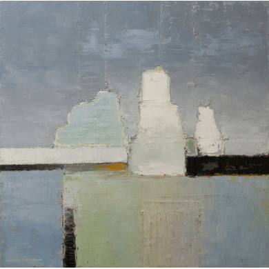 Tableau « Miracle » (2024) | Roman Goss – huile sur toile, 70×70 cm