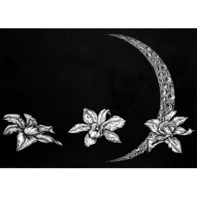 « Fleurs de la Nuit » (2002) | Przemysław Tyszkiewicz – eau-forte & aquatinte, 94×67 cm