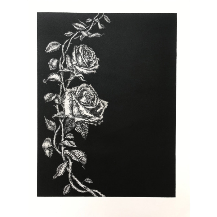 “Moon Garden” (2020) | Przemysław Tyszkiewicz – etching & aquatint, 40×53 cm