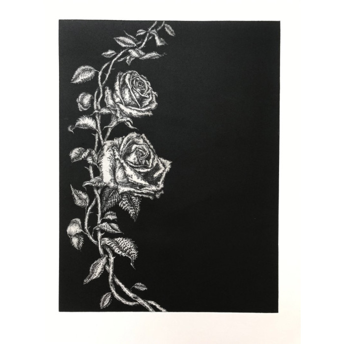 “Moon Garden” (2020) | Przemysław Tyszkiewicz – etching & aquatint, 40×53 cm