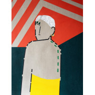 « Aurora » (2022) | Matylda Burszta – collage et huile sur toile, 90×120 cm