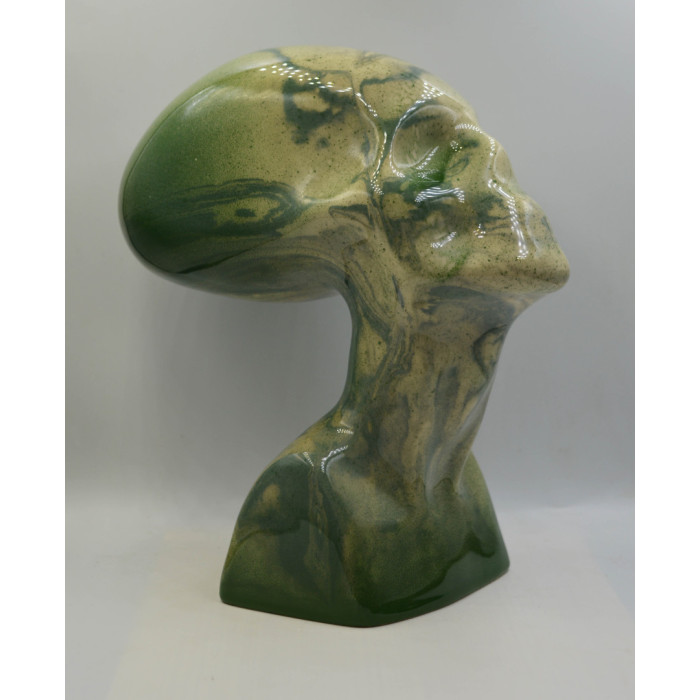 Sculpture “Old Lady” (2024) | Roland Kościółek – glazed ceramic inspired by Egyptian art