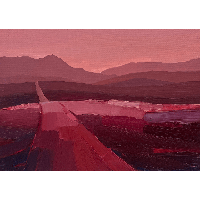 “There, through the Sandy Hills” (2024) | Paulina Katarzyna Zielska – oil on canvas, 40×30 cm