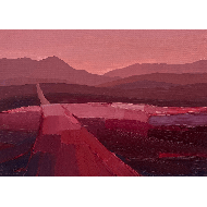 “There, through the Sandy Hills” (2024) | Paulina Katarzyna Zielska – oil on canvas, 40×30 cm