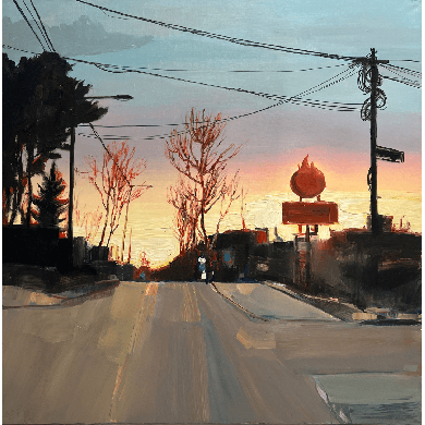 « Zakopianka » (2021) | Paulina Katarzyna Zielska – huile sur toile, 90×90 cm