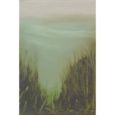 „See Płaskie“ (2024) | Piotr Trusik – Öl auf Leinwand, 21×30 cm | Pleinair Jerzwałd