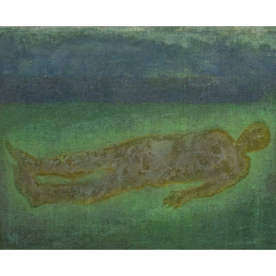 « Entre 3 » (2024) | Piotr Trusik – huile sur toile, 145×115 cm | U–jazdowski CCA