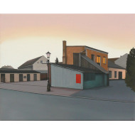 Gemälde „Abendlichter“ (2022) | Magdalena Laskowska – Acryl auf Leinwand, 50×40 cm