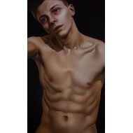 Tableau « Blue eyes » | Krzysztof Stępniewski – réalisme, portrait/nu, toile, ~120 cm