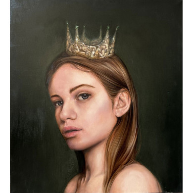 Obraz „Królowa” (2022) | Joanna Czajkowska – portret w duchu realizmu magicznego Obraz „Królowa” (2022) | Joanna Czajkowska – portret w duchu realizmu magicznego