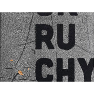 Grafika „Okruchy_42” – linoryt na płótnie z techniką mieszaną Grafika „Okruchy_42” – linoryt na płótnie z techniką mieszaną