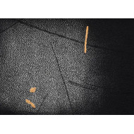Estampe artistique « Okruchy_40 » – Linogravure sur toile avec dorures et spray Estampe artistique « Okruchy_40 » – Linogravure sur toile avec dorures et spray