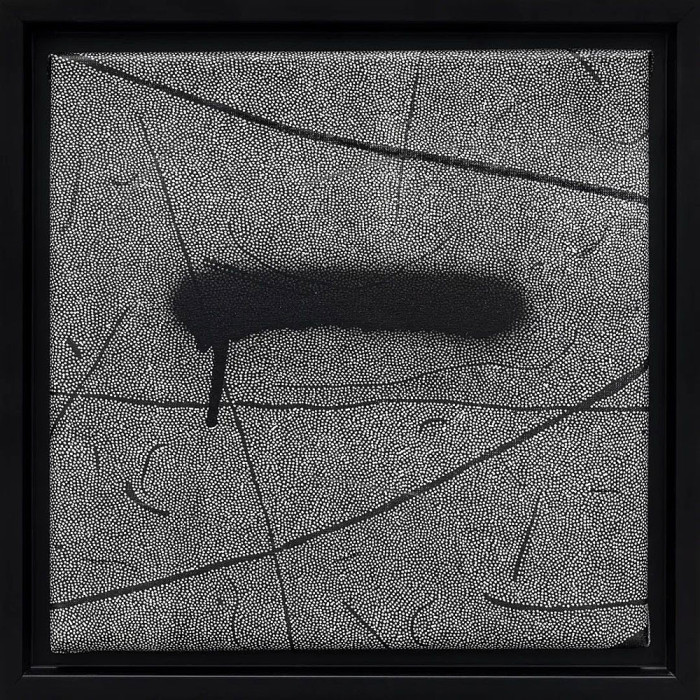 Kunstgrafik „Okruchy_39” – Linolschnitt auf Leinwand mit Spray Kunstgrafik „Okruchy_39” – Linolschnitt auf Leinwand mit Spray