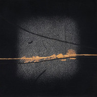 Estampe artistique « Okruchy_38 » – Linogravure sur toile avec dorures et pastel Estampe artistique « Okruchy_38 » – Linogravure sur toile avec dorures et pastel