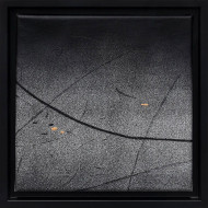 Estampe artistique « Okruchy_37 » – Linogravure sur toile avec dorures et crayon Estampe artistique « Okruchy_37 » – Linogravure sur toile avec dorures et crayon
