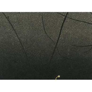 Estampe artistique « Okruchy_48 » – Linogravure sur papier Zerkall avec pastel et dorures Estampe artistique « Okruchy_48 » – Linogravure sur papier Zerkall avec pastel et dorures