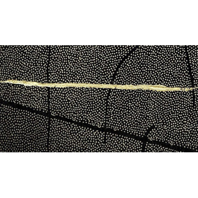 Estampe artistique « Okruchy_47 » – Linogravure sur papier Zerkall avec dorures Estampe artistique « Okruchy_47 » – Linogravure sur papier Zerkall avec dorures