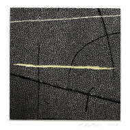 Estampe artistique « Okruchy_47 » – Linogravure sur papier Zerkall avec dorures Estampe artistique « Okruchy_47 » – Linogravure sur papier Zerkall avec dorures